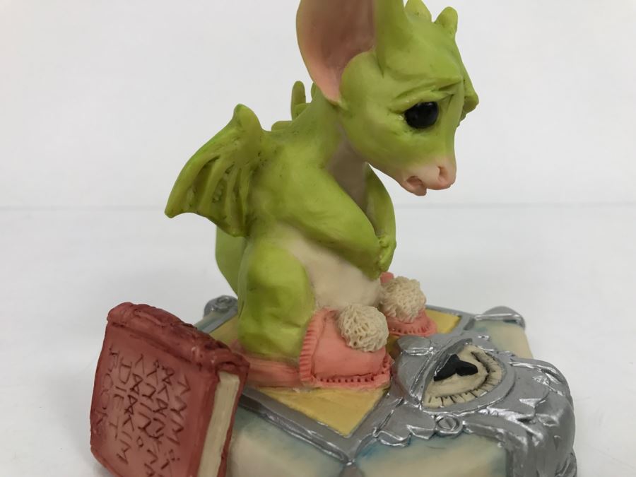 Hand Signed By Real Musgrave Pocket Dragon Figurine 1/94 - Whimsical World Of Pocket Dragons - Scales Of Injustice - 1991 LOL - Hand Made in UK [MV $80-$110] [Photo 5]