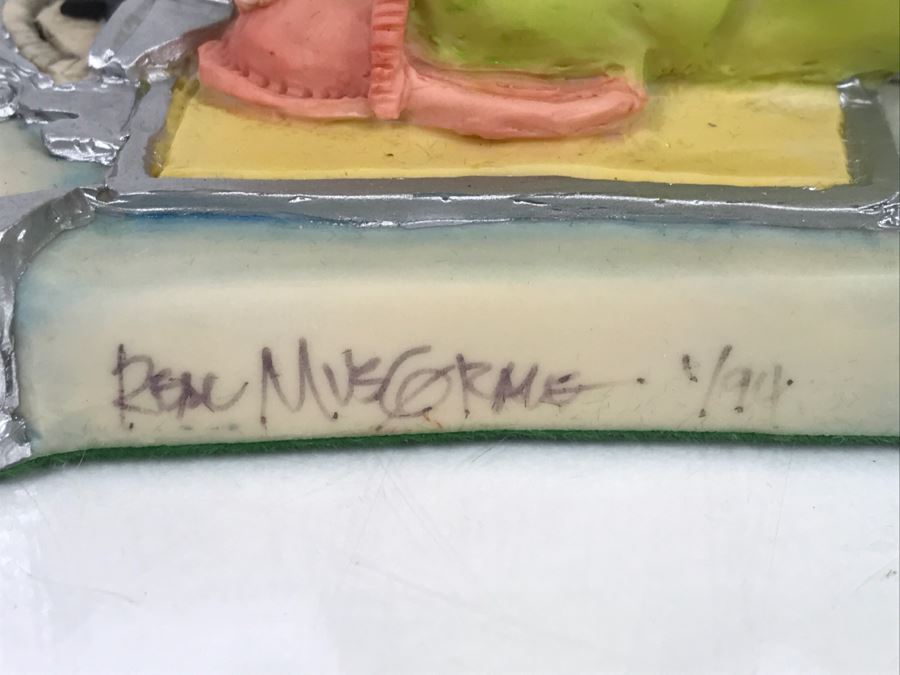 Hand Signed By Real Musgrave Pocket Dragon Figurine 1/94 - Whimsical World Of Pocket Dragons - Scales Of Injustice - 1991 LOL - Hand Made in UK [MV $80-$110] [Photo 12]