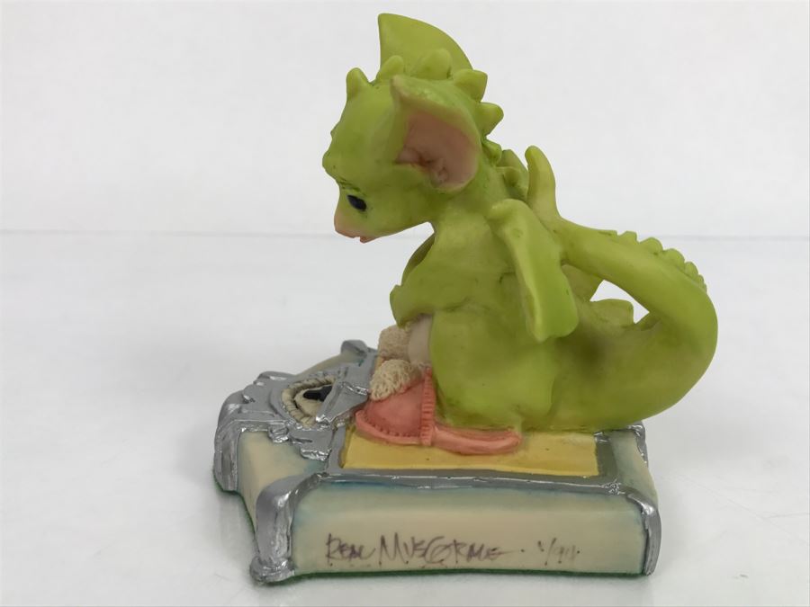 Hand Signed By Real Musgrave Pocket Dragon Figurine 1/94 - Whimsical World Of Pocket Dragons - Scales Of Injustice - 1991 LOL - Hand Made in UK [MV $80-$110] [Photo 10]