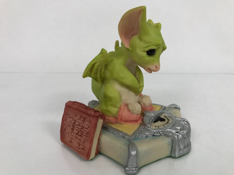 Hand Signed By Real Musgrave Pocket Dragon Figurine 1/94 - Whimsical World Of Pocket Dragons - Scales Of Injustice - 1991 LOL - Hand Made in UK [MV $80-$110] [Photo 4]