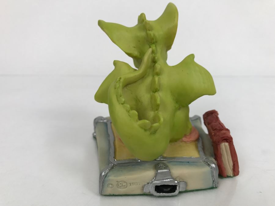 Hand Signed By Real Musgrave Pocket Dragon Figurine 1/94 - Whimsical World Of Pocket Dragons - Scales Of Injustice - 1991 LOL - Hand Made in UK [MV $80-$110] [Photo 8]