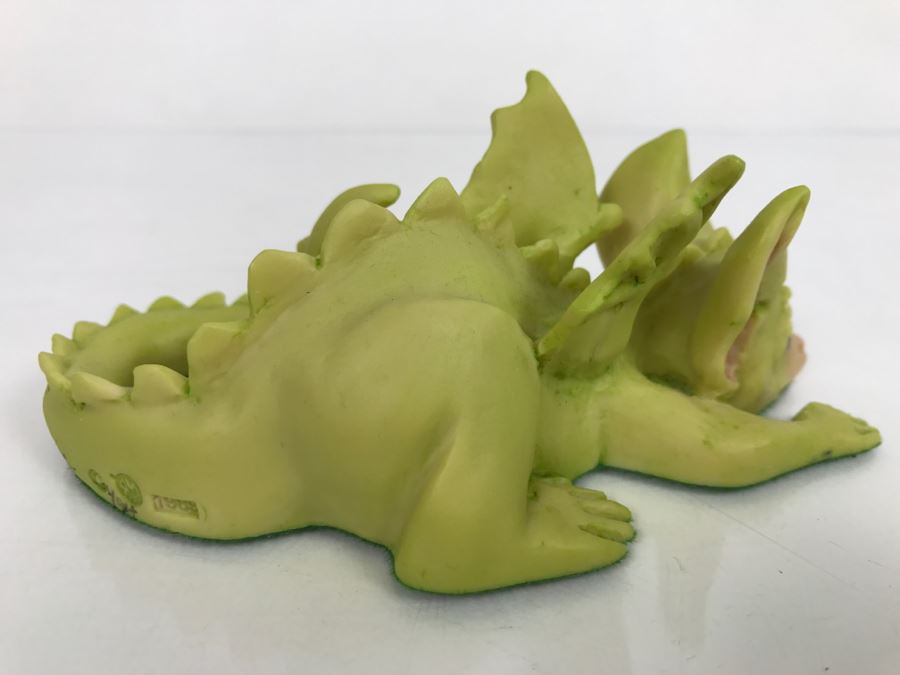 Hand Signed By Real Musgrave Pocket Dragon Figurine 4/91 - Whimsical World Of Pocket Dragons - Stalking The Cookie Jar  - 1989 - Lilliput Lane Land Of Legend Limited - Hand Made in UK [MV $30-$40 Unsigned] [Photo 7]