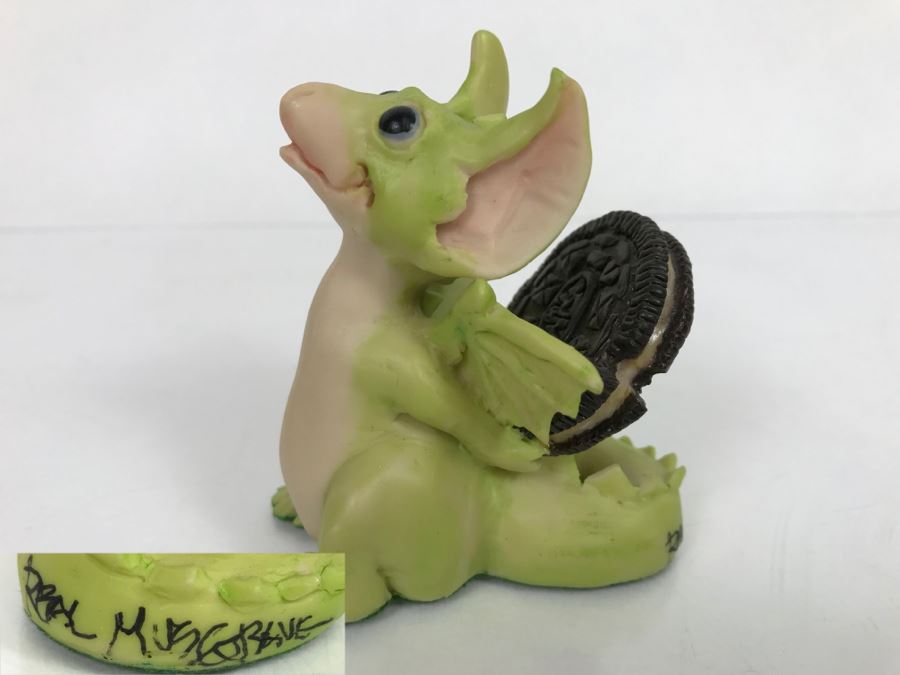 Hand Signed By Real Musgrave 4/91 - Whimsical World Of Pocket Dragons - What Cookie - 1989 LLLLL - Copyright RM [Photo 1]