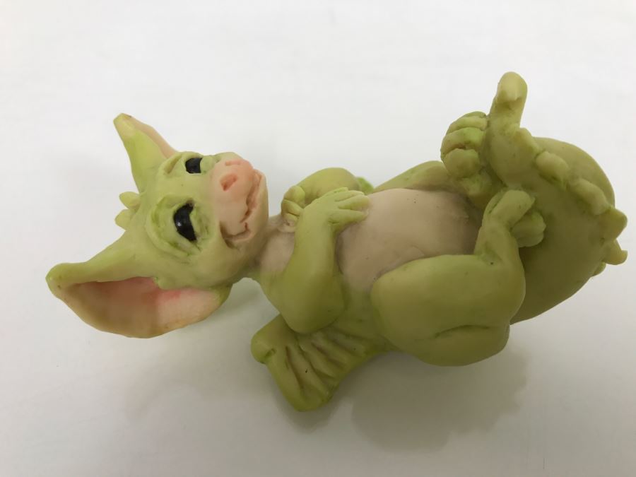 Hand Signed By Real Musgrave 10/92 - Whimsical World Of Pocket Dragons - Tickle - 1991 LLLLL - Made In UK [MV $30-$40 Unsigned] [Photo 2]