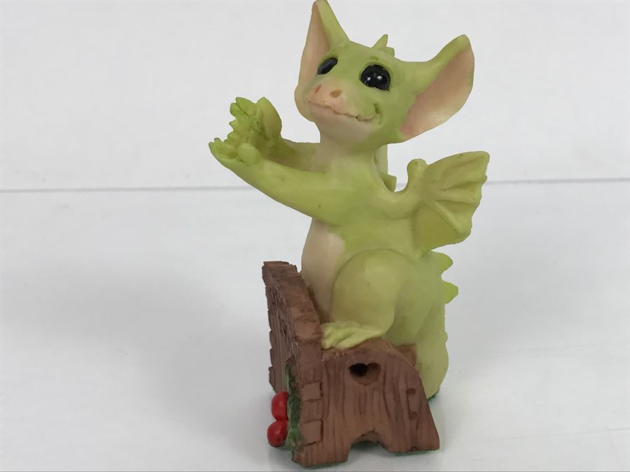 Hand Signed By Real Musgrave 10/92 - Whimsical World Of Pocket Dragons - Putting Me On The Tree - Edition Limited to 5000 - 1990 LLLLL - Made In UK [MV $180-$250 Unsigned] [Photo 5]