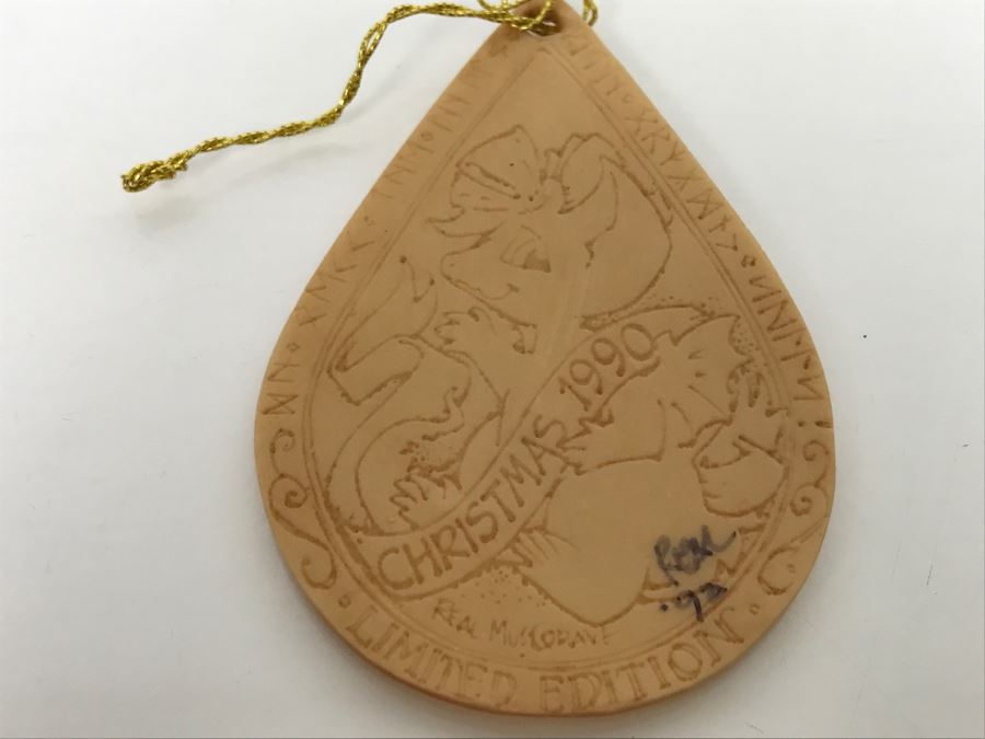 Hand Signed By Real Musgrave 10/92 - Whimsical World Of Pocket Dragons - Putting Me On The Tree - Edition Limited to 5000 - 1990 LLLLL - Made In UK [MV $180-$250 Unsigned] [Photo 13]