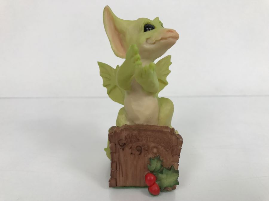 Hand Signed By Real Musgrave 10/92 - Whimsical World Of Pocket Dragons - Putting Me On The Tree - Edition Limited to 5000 - 1990 LLLLL - Made In UK [MV $180-$250 Unsigned] [Photo 3]