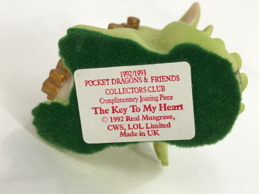 Hand Signed By Real Musgrave 3/93 - Whimsical World Of Pocket Dragons - Pocket Dragons And Friends Collectors Club - Complimentary Joining Piece - The Key to My Heart - 1992 Real Musgrave, CWS, LOL Limited - Made in UK [MV $150-$175 Unsigned] [Photo 11]