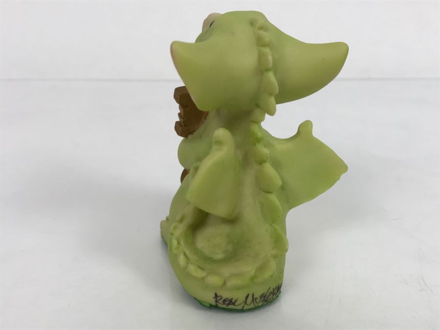 Hand Signed By Real Musgrave 3/93 - Whimsical World Of Pocket Dragons - Pocket Dragons And Friends Collectors Club - Complimentary Joining Piece - The Key to My Heart - 1992 Real Musgrave, CWS, LOL Limited - Made in UK [MV $150-$175 Unsigned] [Photo 8]