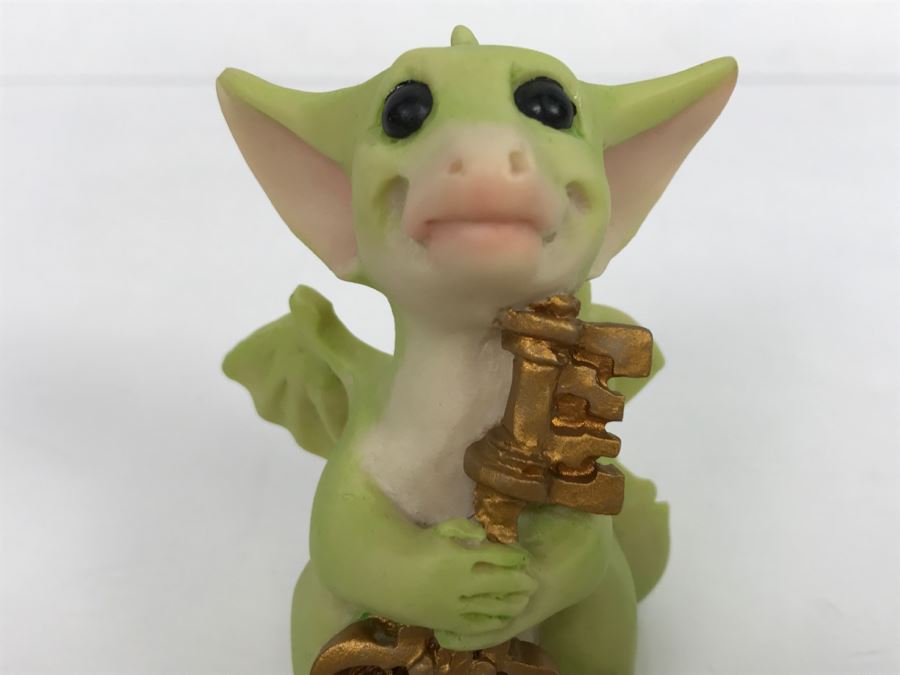 Hand Signed By Real Musgrave 3/93 - Whimsical World Of Pocket Dragons - Pocket Dragons And Friends Collectors Club - Complimentary Joining Piece - The Key to My Heart - 1992 Real Musgrave, CWS, LOL Limited - Made in UK [MV $150-$175 Unsigned] [Photo 5]