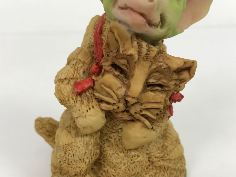Hand Signed By Real Musgrave Pocket Dragon Figurine - Whimsical World Of Pocket Dragons - I’m A Kitty  - 1990 - Lilliput Lane Land Of Legend Limited - Hand Made in UK [MV $150-$175] [Photo 4]