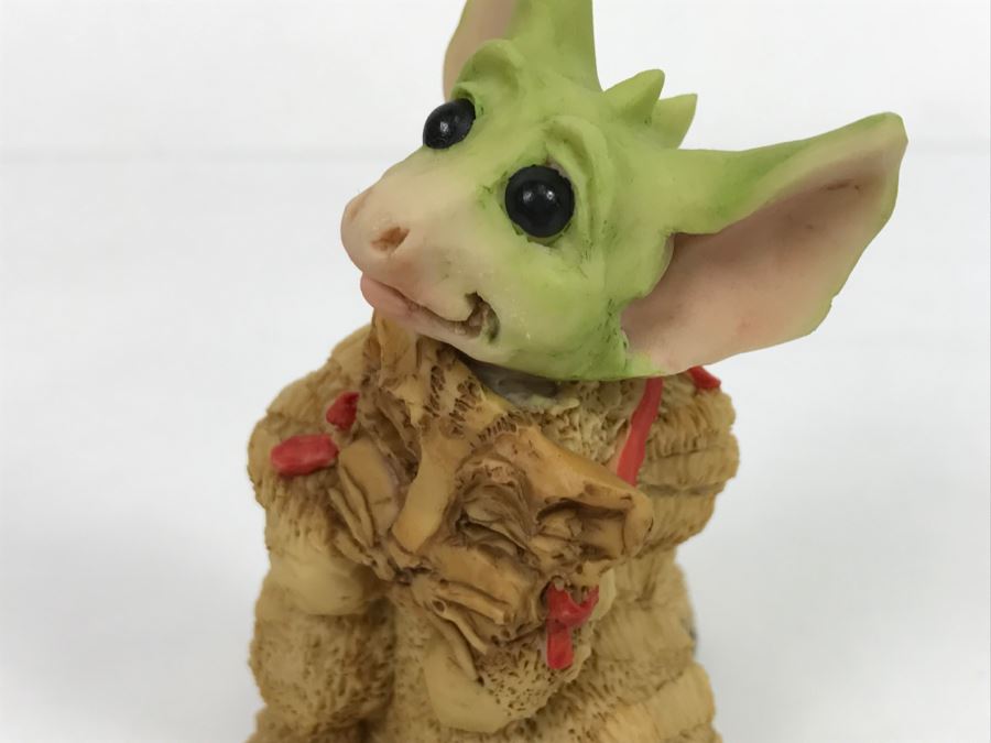 Hand Signed By Real Musgrave Pocket Dragon Figurine - Whimsical World Of Pocket Dragons - I’m A Kitty  - 1990 - Lilliput Lane Land Of Legend Limited - Hand Made in UK [MV $150-$175] [Photo 12]