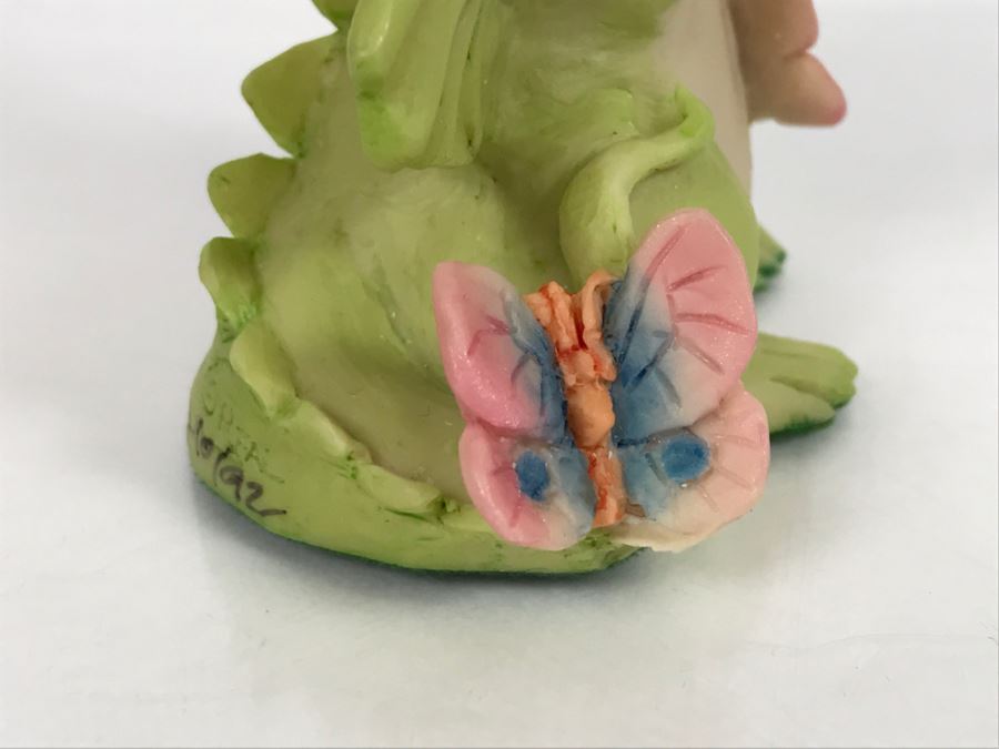 Hand Signed By Real Musgrave 10/92- Whimsical World Of Pocket Dragons - Land Of Legend - Collectors Fellowship - Collecting Butterflies - 1991 LOL - Made In UK [MV $175-$225 Unsigned] [Photo 10]