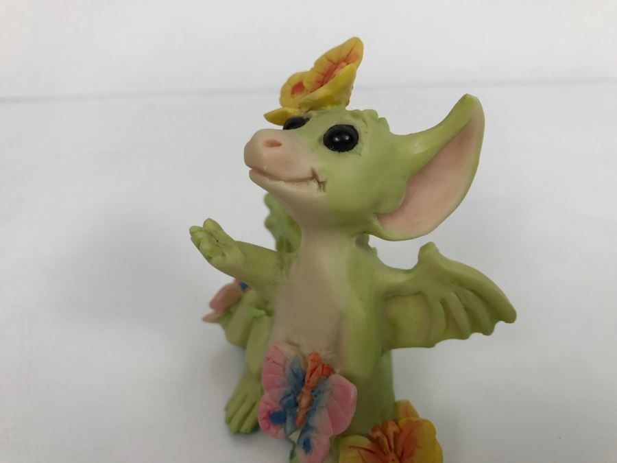 Hand Signed By Real Musgrave 10/92- Whimsical World Of Pocket Dragons - Land Of Legend - Collectors Fellowship - Collecting Butterflies - 1991 LOL - Made In UK [MV $175-$225 Unsigned] [Photo 6]