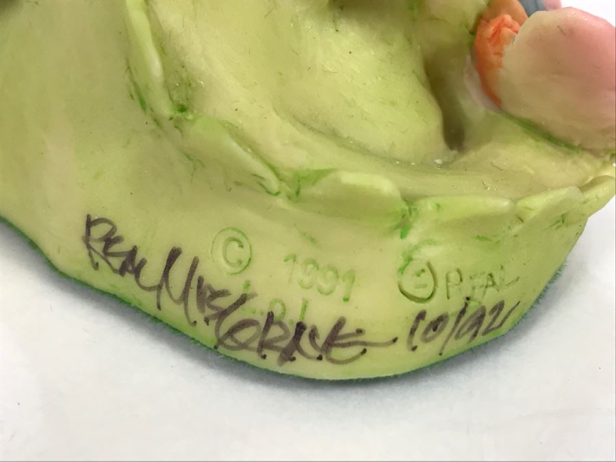 Hand Signed By Real Musgrave 10/92- Whimsical World Of Pocket Dragons - Land Of Legend - Collectors Fellowship - Collecting Butterflies - 1991 LOL - Made In UK [MV $175-$225 Unsigned] [Photo 9]