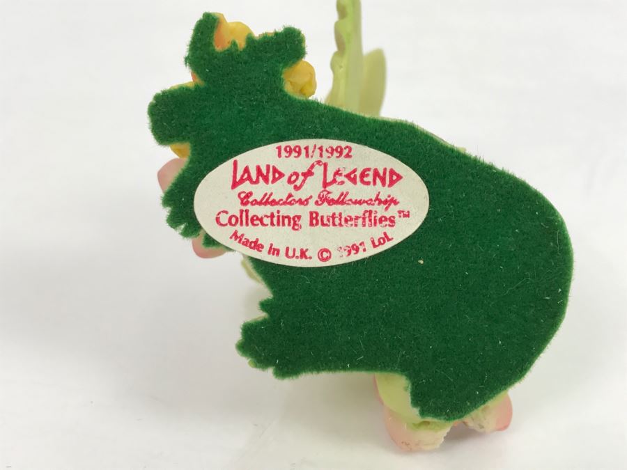 Hand Signed By Real Musgrave 10/92- Whimsical World Of Pocket Dragons - Land Of Legend - Collectors Fellowship - Collecting Butterflies - 1991 LOL - Made In UK [MV $175-$225 Unsigned] [Photo 14]