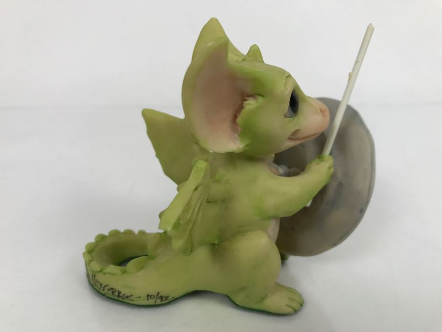 Hand Signed By Real Musgrave 10/92 - Whimsical World Of Pocket Dragons - The Gallant Defender - 1989 LLLLL - Copyright RM [MV $200-$250 Unsigned] [Photo 4]