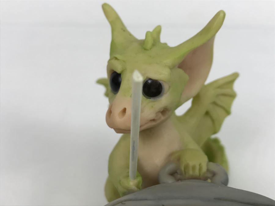 Hand Signed By Real Musgrave 10/92 - Whimsical World Of Pocket Dragons - The Gallant Defender - 1989 LLLLL - Copyright RM [MV $200-$250 Unsigned] [Photo 6]