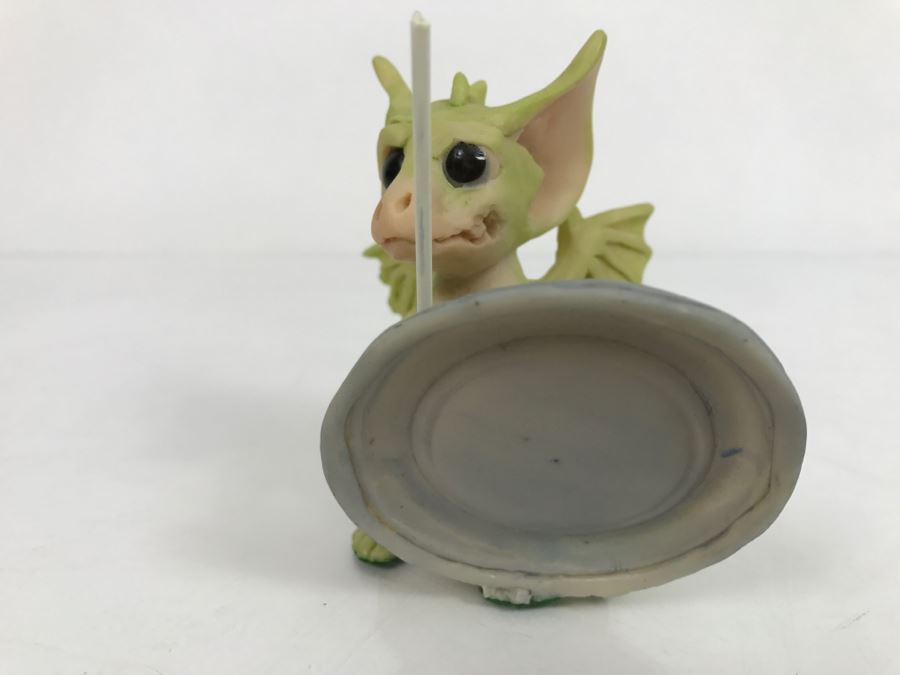 Hand Signed By Real Musgrave 10/92 - Whimsical World Of Pocket Dragons - The Gallant Defender - 1989 LLLLL - Copyright RM [MV $200-$250 Unsigned] [Photo 5]