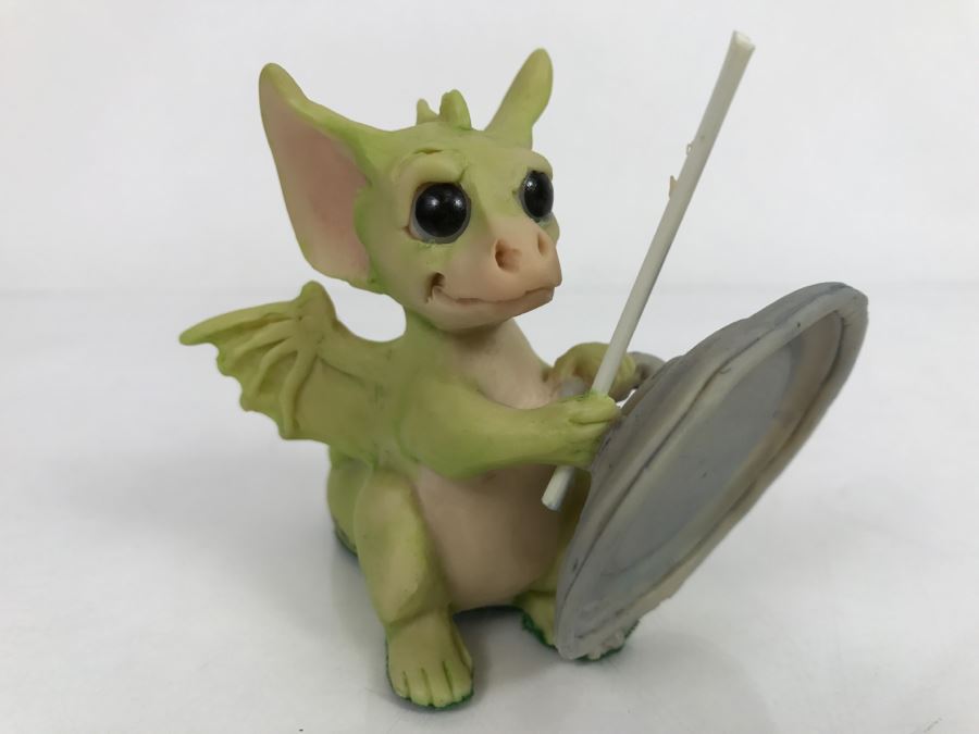 Hand Signed By Real Musgrave 10/92 - Whimsical World Of Pocket Dragons - The Gallant Defender - 1989 LLLLL - Copyright RM [MV $200-$250 Unsigned] [Photo 2]