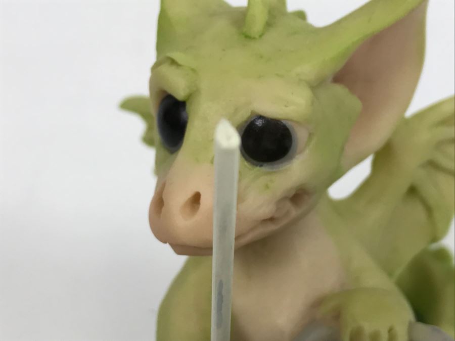 Hand Signed By Real Musgrave 10/92 - Whimsical World Of Pocket Dragons - The Gallant Defender - 1989 LLLLL - Copyright RM [MV $200-$250 Unsigned] [Photo 7]