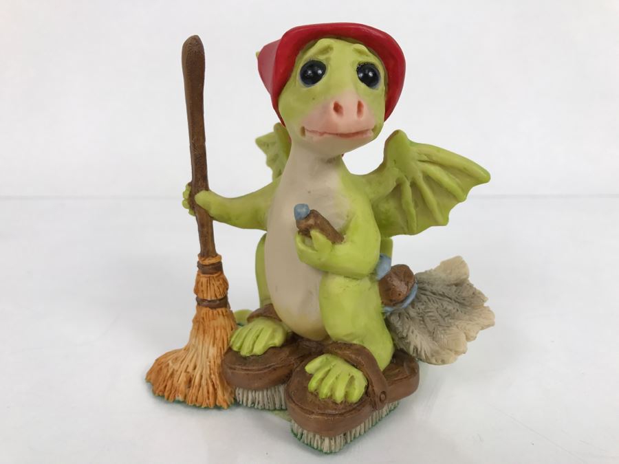 Hand Signed By Real Musgrave Pocket Dragon Figurine 1/94 - Whimsical World Of Pocket Dragons - Do I have To? - 1989 Real Musgrave, CWS, LOL Limited - Hand Made in UK [MV $60-$80 Unsigned] [Photo 2]