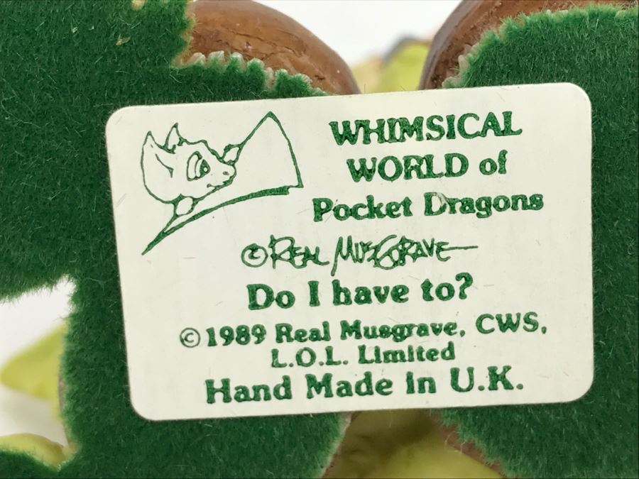 Hand Signed By Real Musgrave Pocket Dragon Figurine 1/94 - Whimsical World Of Pocket Dragons - Do I have To? - 1989 Real Musgrave, CWS, LOL Limited - Hand Made in UK [MV $60-$80 Unsigned] [Photo 12]