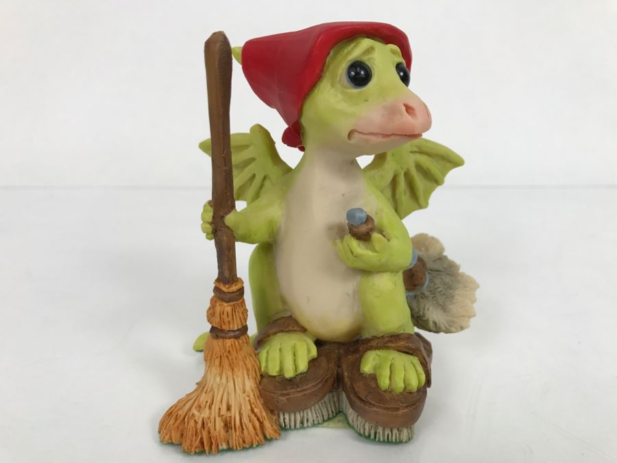 Hand Signed By Real Musgrave Pocket Dragon Figurine 1/94 - Whimsical World Of Pocket Dragons - Do I have To? - 1989 Real Musgrave, CWS, LOL Limited - Hand Made in UK [MV $60-$80 Unsigned] [Photo 3]