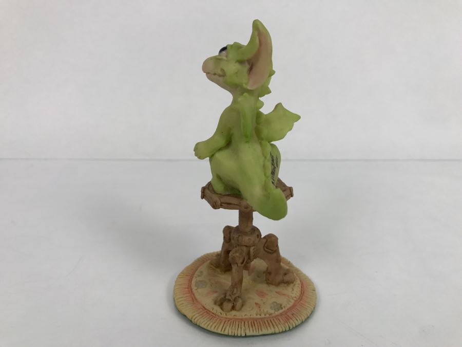 Hand Signed By Real Musgrave Pocket Dragon Figurine 10/92 - Whimsical World Of Pocket Dragons - Look At Me... - 1989 - Lilliput Lane Land Of Legend Limited - Hand Made in UK [MV $450-$600 Unsigned] [Photo 6]