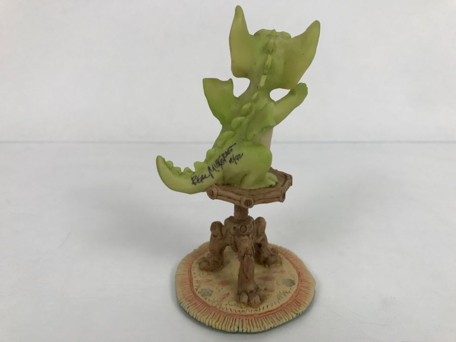 Hand Signed By Real Musgrave Pocket Dragon Figurine 10/92 - Whimsical World Of Pocket Dragons - Look At Me... - 1989 - Lilliput Lane Land Of Legend Limited - Hand Made in UK [MV $450-$600 Unsigned] [Photo 7]
