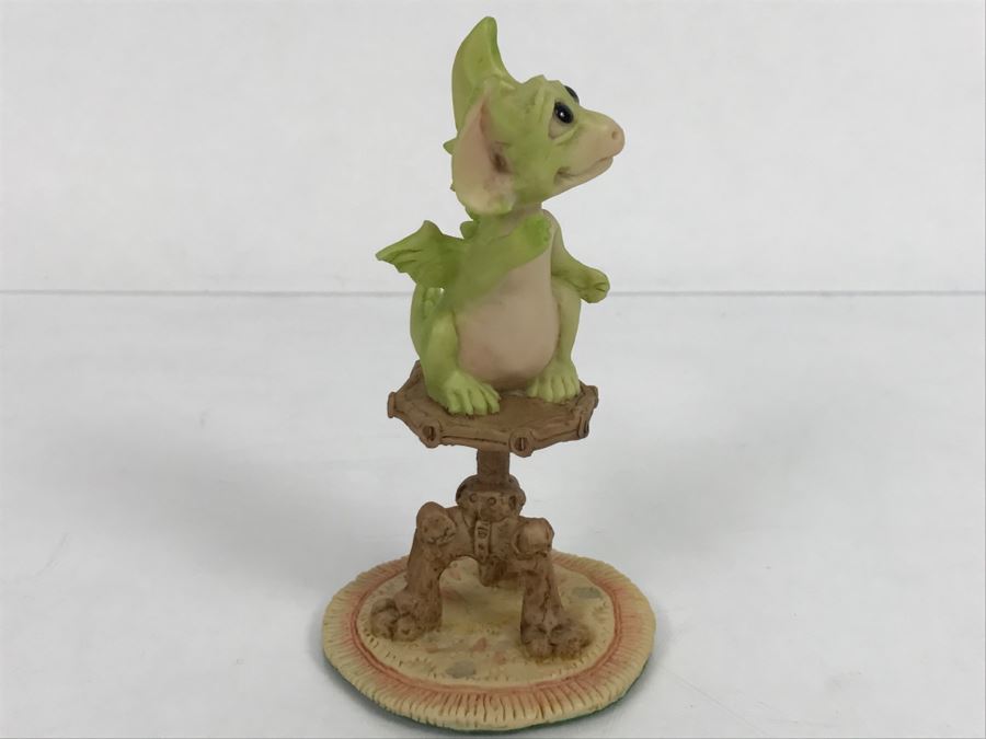 Hand Signed By Real Musgrave Pocket Dragon Figurine 10/92 - Whimsical World Of Pocket Dragons - Look At Me... - 1989 - Lilliput Lane Land Of Legend Limited - Hand Made in UK [MV $450-$600 Unsigned] [Photo 9]