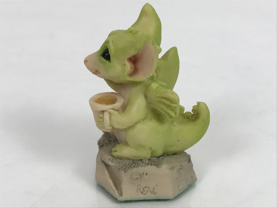 Hand Signed By Real Musgrave 10/92- Whimsical World Of Pocket Dragons - Land Of Legend - Collectors Fellowship - A Spot Of Tea - 1991 LOL - Made In UK [MV $300-$400 Unsigned] [Photo 5]