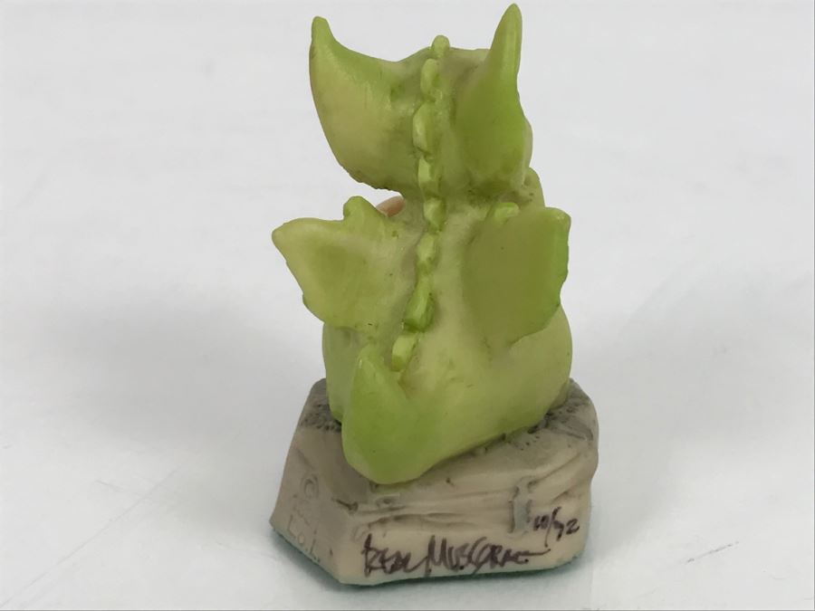 Hand Signed By Real Musgrave 10/92- Whimsical World Of Pocket Dragons - Land Of Legend - Collectors Fellowship - A Spot Of Tea - 1991 LOL - Made In UK [MV $300-$400 Unsigned] [Photo 6]