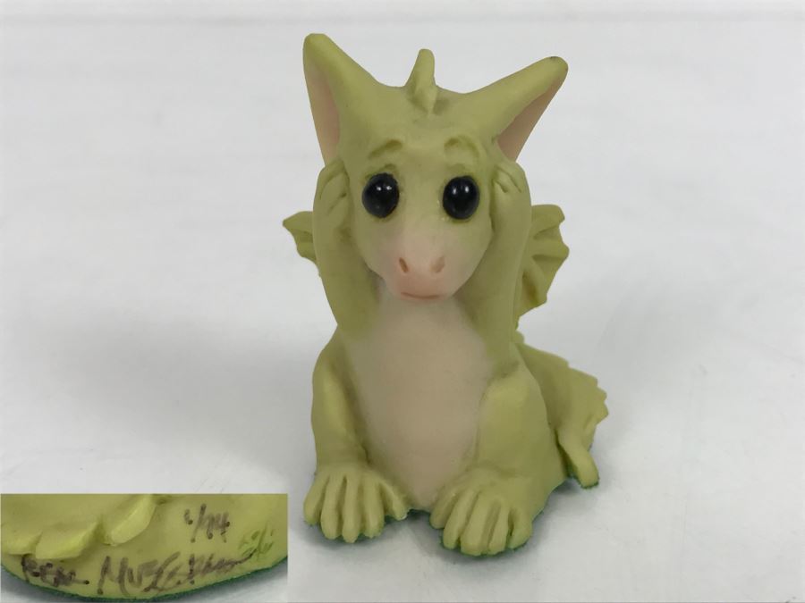 Hand Signed By Real Musgrave 1/94 - Whimsical World Of Pocket Dragons - Oops! - 1992 LOL [MV $30-$40 Unsigned] [Photo 1]