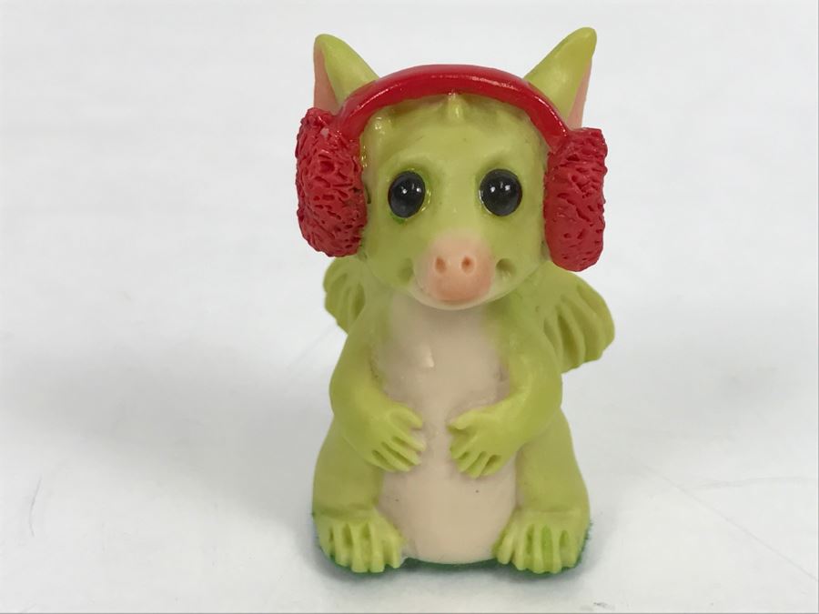 Hand Signed By Real Musgrave 1/94 - Whimsical World Of Pocket Dragons - Fuzzy Ears - 1993 RM,LOL - Made In UK [MV $30-$45 Unsigned] [Photo 2]