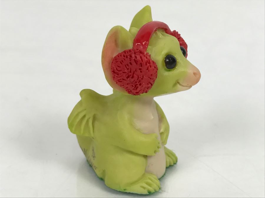 Hand Signed By Real Musgrave 1/94 - Whimsical World Of Pocket Dragons - Fuzzy Ears - 1993 RM,LOL - Made In UK [MV $30-$45 Unsigned] [Photo 3]