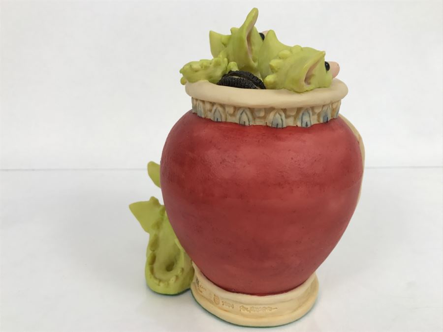 Whimsical World Of Pocket Dragons - Raiding The Cookie Jar - Worldwide Limited Edition 902 of 3500 - 1994 Real Musgrave, CWs Ltd/CWA Ltd - Hand Made in UK [MV $350-$425] [Photo 6]