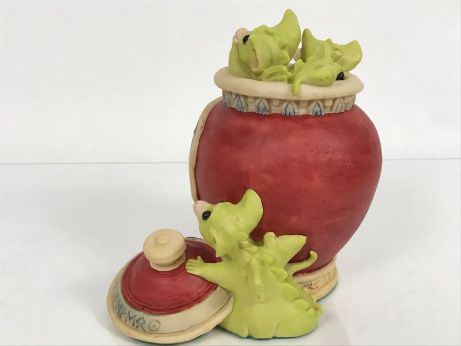 Whimsical World Of Pocket Dragons - Raiding The Cookie Jar - Worldwide Limited Edition 902 of 3500 - 1994 Real Musgrave, CWs Ltd/CWA Ltd - Hand Made in UK [MV $350-$425] [Photo 11]