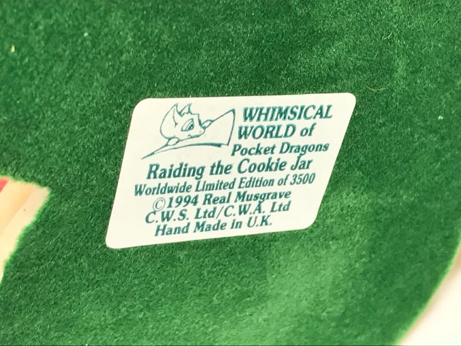 Whimsical World Of Pocket Dragons - Raiding The Cookie Jar - Worldwide Limited Edition 902 of 3500 - 1994 Real Musgrave, CWs Ltd/CWA Ltd - Hand Made in UK [MV $350-$425] [Photo 17]