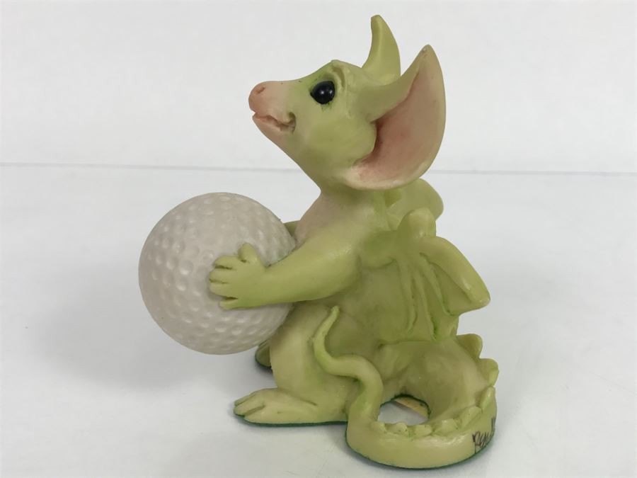 Hand Signed By Real Musgrave Pocket Dragon Figurine 1/94 - Whimsical World Of Pocket Dragons - Putt Putt - 1991 LOL - Hand Made in UK [MV $125-$160] [Photo 11]