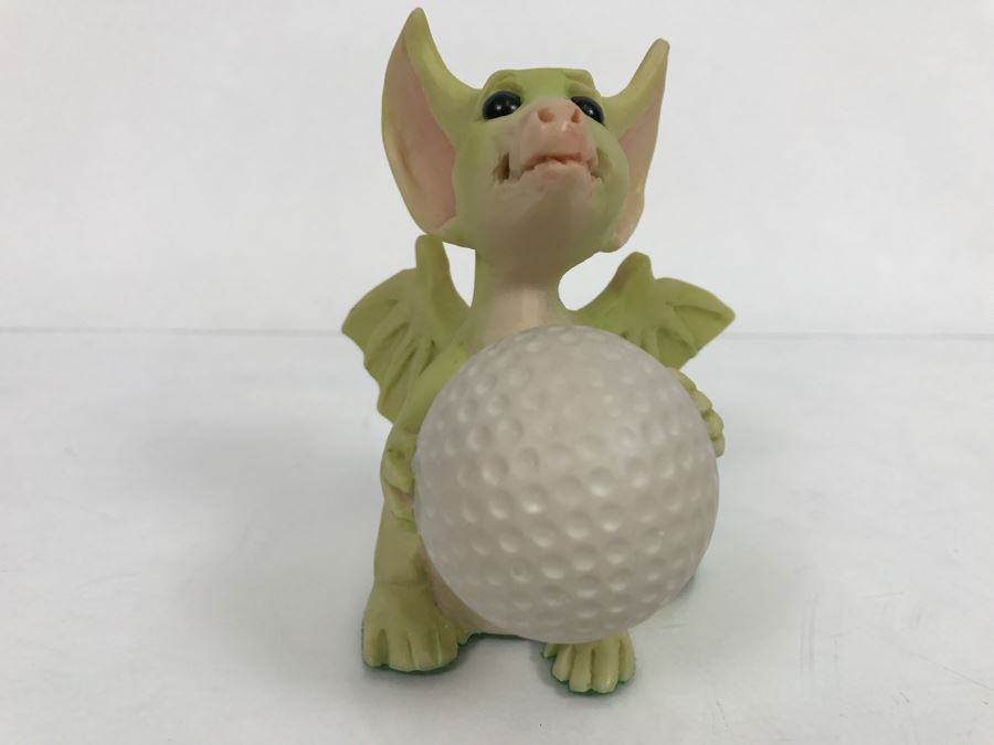 Hand Signed By Real Musgrave Pocket Dragon Figurine 1/94 - Whimsical World Of Pocket Dragons - Putt Putt - 1991 LOL - Hand Made in UK [MV $125-$160] [Photo 3]