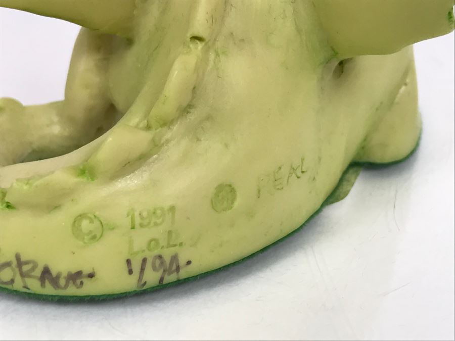 Hand Signed By Real Musgrave Pocket Dragon Figurine 1/94 - Whimsical World Of Pocket Dragons - Putt Putt - 1991 LOL - Hand Made in UK [MV $125-$160] [Photo 8]