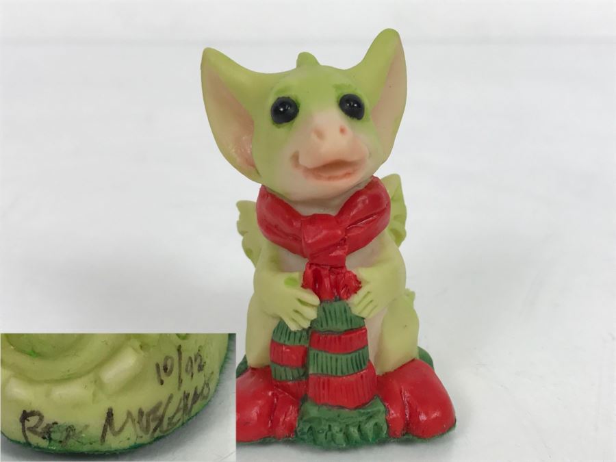 Hand Signed By Real Musgrave 10/92 - Whimsical World Of Pocket Dragons - Mitten Toes - 1992 LOL [MV $30-$40 Unsigned] [Photo 1]