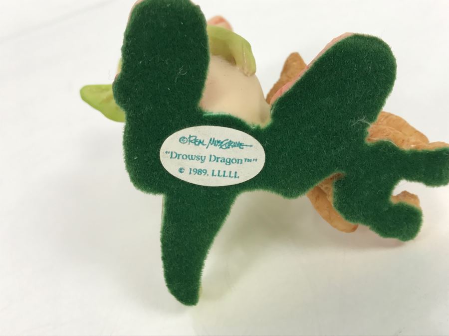 Hand Signed By Real Musgrave 10/92 - Whimsical World Of Pocket Dragons - Drowsy Dragon - 1989 LLLLL - Copyright Real Musgrave [MV $80-$110 Unsigned] [Photo 13]
