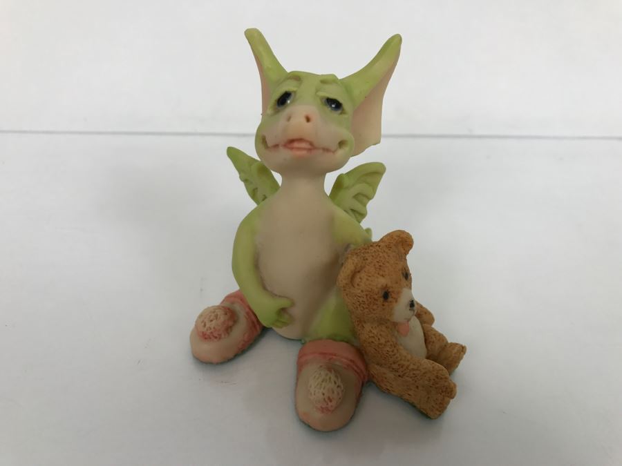 Hand Signed By Real Musgrave 10/92 - Whimsical World Of Pocket Dragons - Drowsy Dragon - 1989 LLLLL - Copyright Real Musgrave [MV $80-$110 Unsigned] [Photo 2]