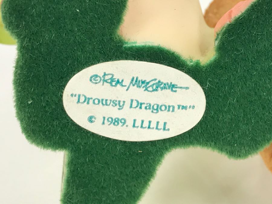 Hand Signed By Real Musgrave 10/92 - Whimsical World Of Pocket Dragons - Drowsy Dragon - 1989 LLLLL - Copyright Real Musgrave [MV $80-$110 Unsigned] [Photo 14]