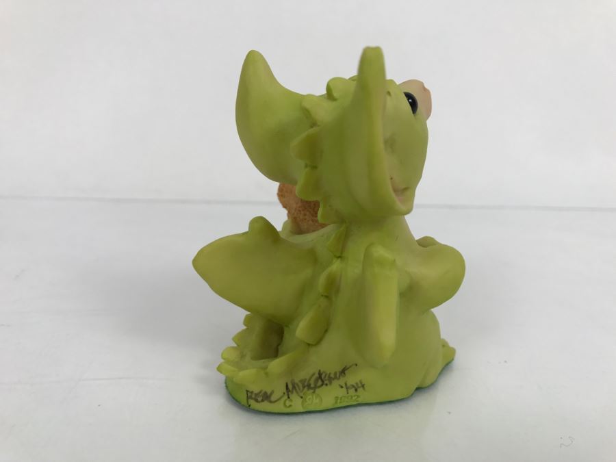 Hand Signed By Real Musgrave Pocket Dragon Figurine 1/94 - Whimsical World Of Pocket Dragons - We’re Very Brave - 1992 Real Musgrave, CWS, LOL Limited - Hand Made in UK [Photo 8]