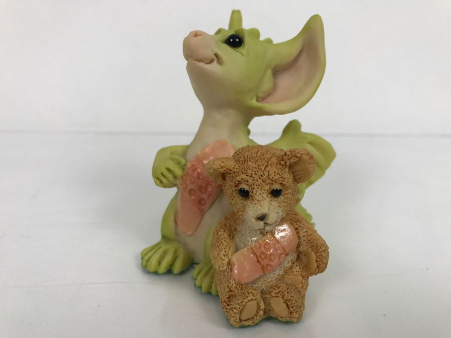 Hand Signed By Real Musgrave Pocket Dragon Figurine 1/94 - Whimsical World Of Pocket Dragons - We’re Very Brave - 1992 Real Musgrave, CWS, LOL Limited - Hand Made in UK [Photo 4]