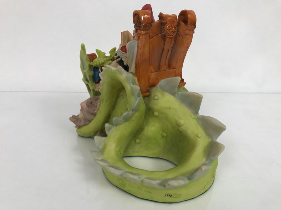 Whimsical World Of Pocket Dragons - Worldwide Limited Edition 1785 of 2500 - Under The Bed - Wizard Reading Atop a Sleeping Dragon [MV $550-$700] [Photo 13]