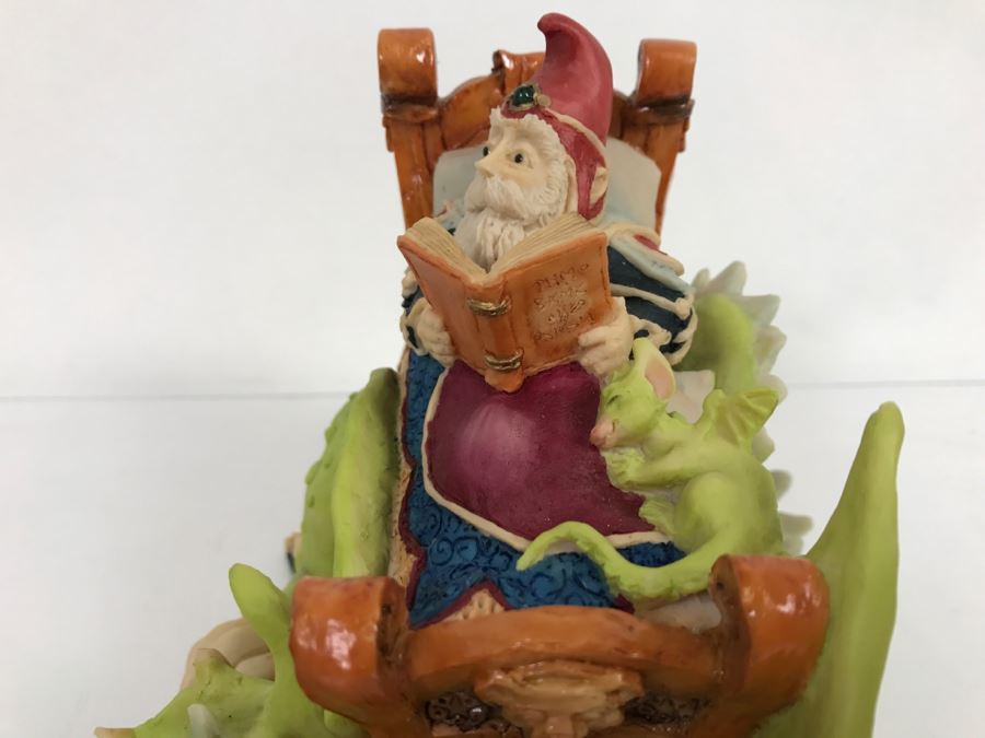 Whimsical World Of Pocket Dragons - Worldwide Limited Edition 1785 of 2500 - Under The Bed - Wizard Reading Atop a Sleeping Dragon [MV $550-$700] [Photo 9]